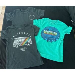 Lot of 3 Californian Vintage L.A. Kids Size 6 Brooklyn Surf City Palm Trees EUC
